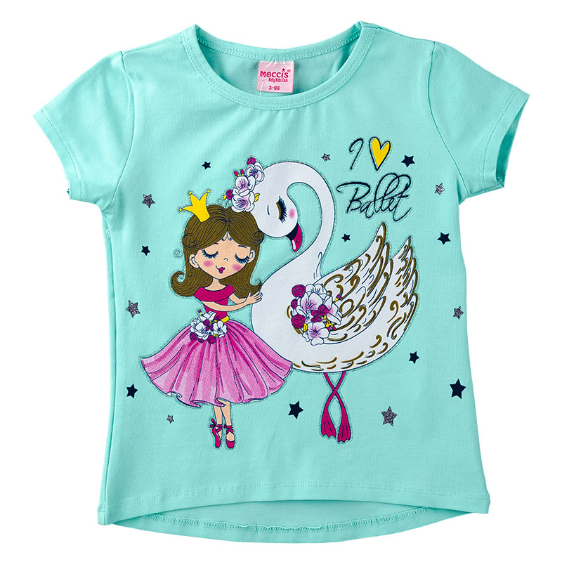 

Футболка для девочки MOCCIS KIDS 86 см голубой