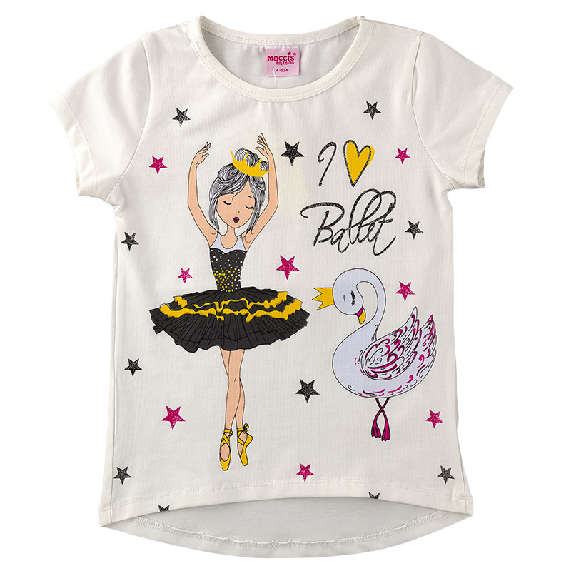 

Футболка для девочки MOCCIS KIDS 104 см молочный
