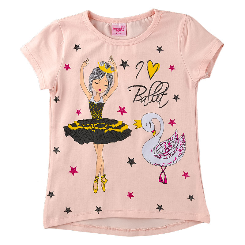 

Футболка для девочки MOCCIS KIDS 98 см персиковый