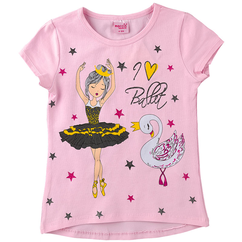 

Футболка для девочки MOCCIS KIDS 104 см розовый