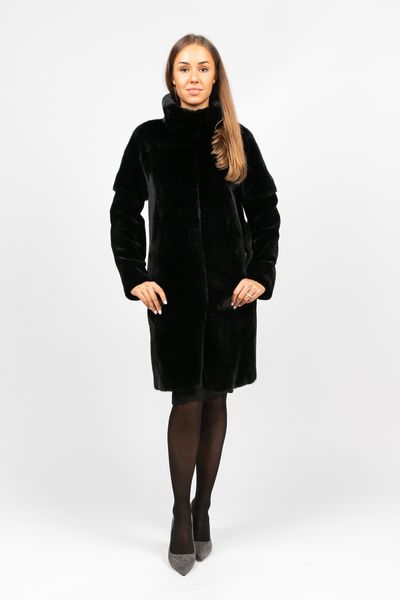 

Шуба PARKA+ 00830 из натурального меха канадской норки Чорний, Шуба PARKA+ 00830 из натурального меха канадской норки Чорний 40