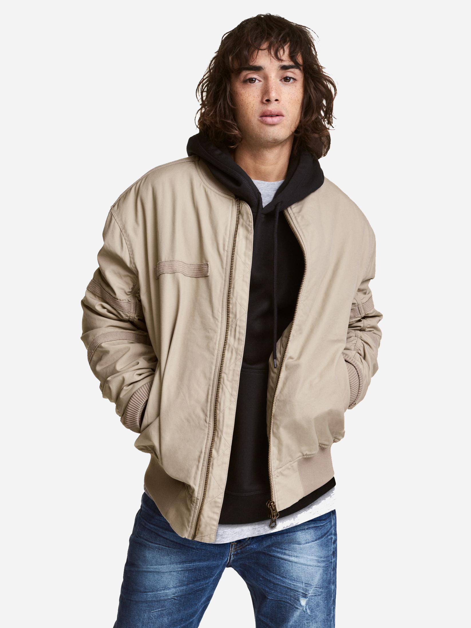 

Бомбер H& 812-449549  Светло-бежевый, Бомбер H&M 812-449549 M Светло-бежевый
