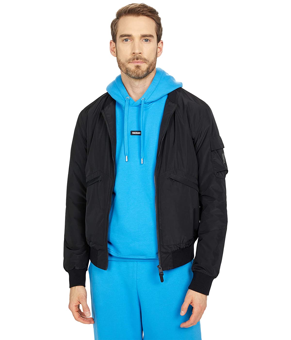 

Дождевик MACKAGE Nolan Hooded Masked Rain Jacket Black, 46W 32L
