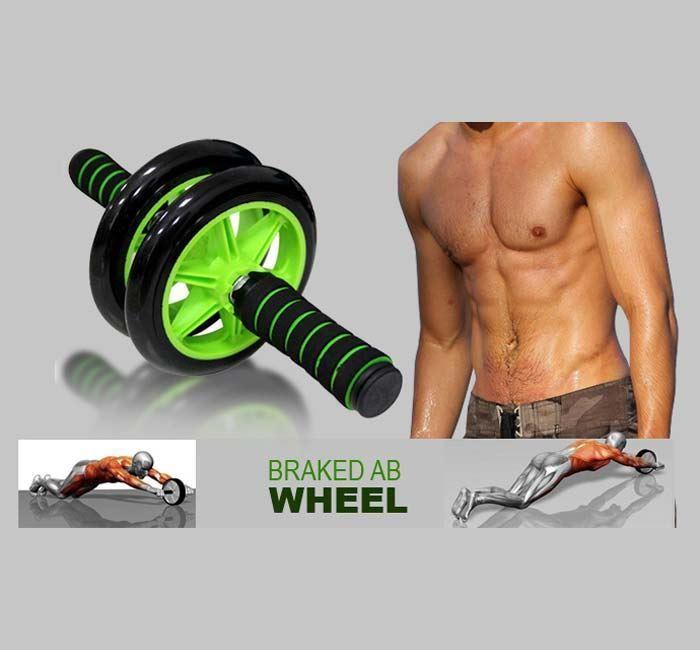 

Гимнастическое спортивное фитнес колесо Double wheel Abs health abdomen round AVE Гимнастическое колесо Тренажер-ролик для мышц (JHGFHG45678765)