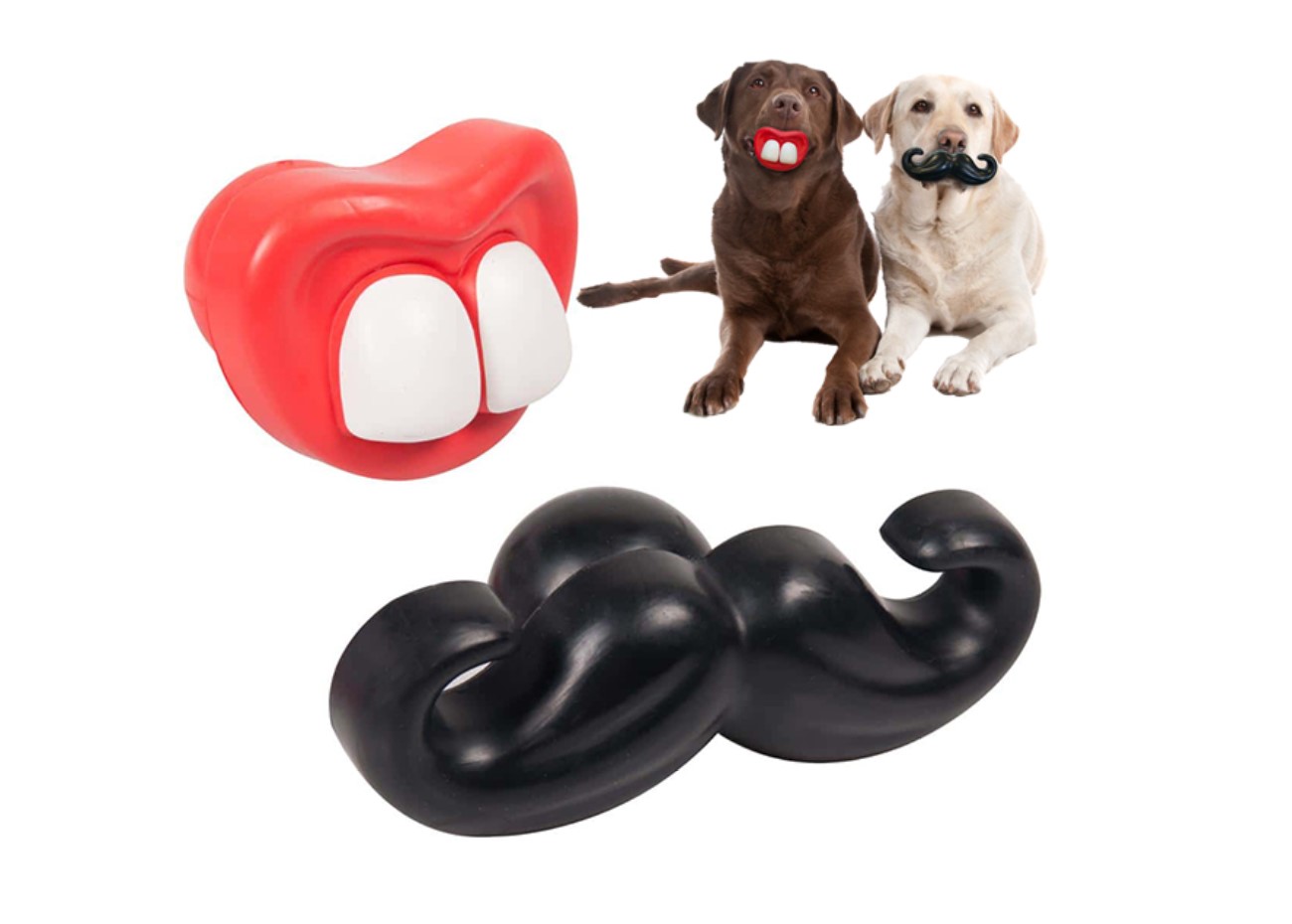 

Игрушка для собак усы-рот Flamingo Toy Rubber Moustache/Mouth Flamingo BGL-KF-818