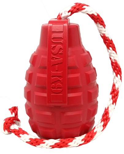 

Игрушка для собак USA-K9 GRENADE DURABLE RUBBER CHEW TOY, TREAT DISPENSER, REWARD TOY, TUG TOY, AND RETRIEVING TOY - RED L 11.7 x 7.6 см SodaPup BGL-SD-46