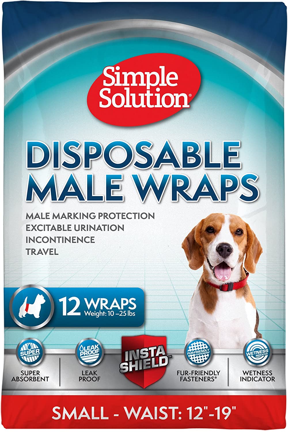

Влагопоглощающий гигиенический поясок для собак Disposable Male Wrap Simple Solution обхват - 46-69 см Simple Solution BGL-SS-54