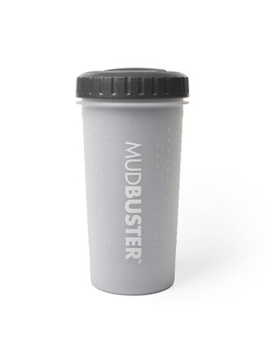 

Лапомойка с крышкой для собак серая MudBuster Lidded h 22 см Ø 12 см Dexas BGL-DX-68