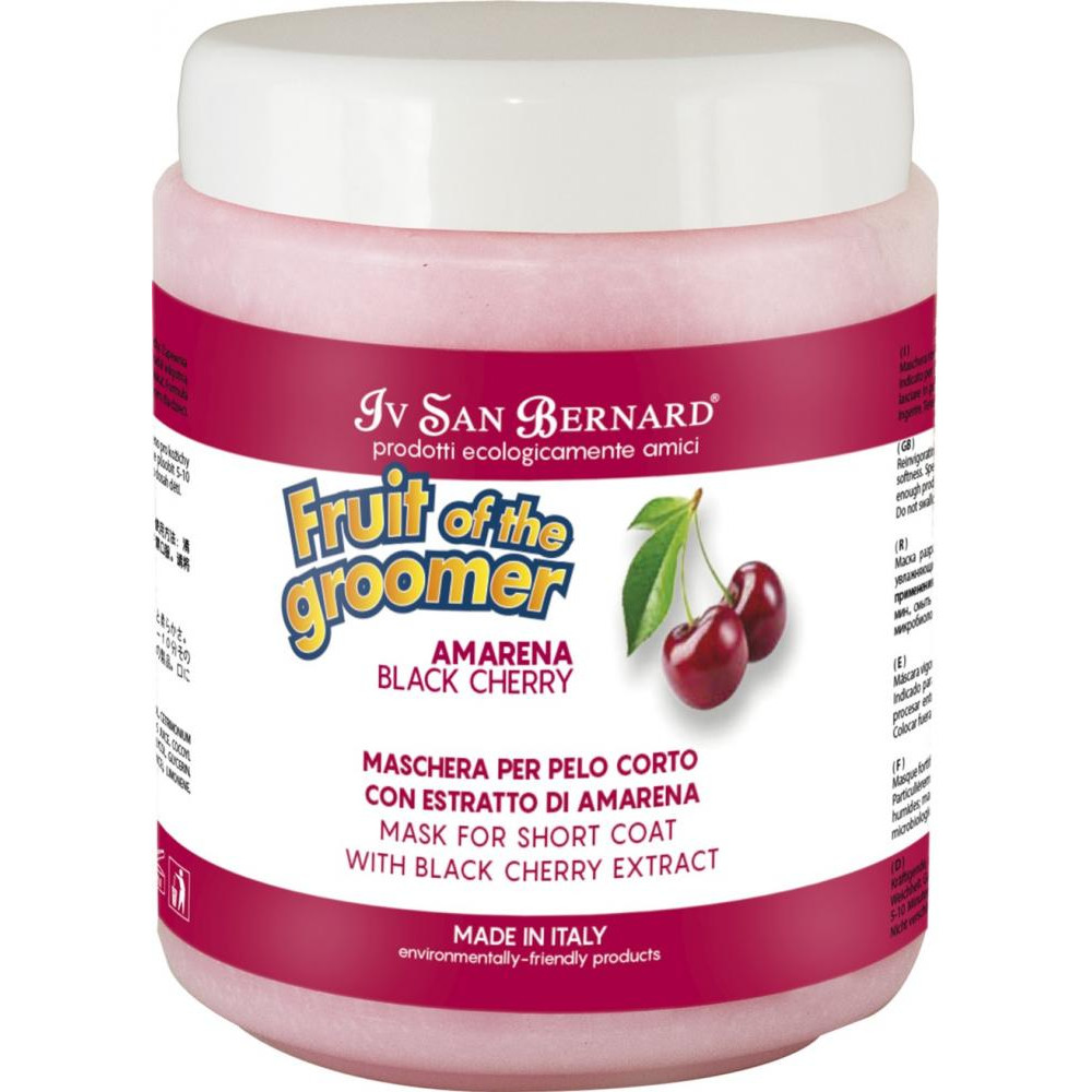 

ВОССТАНАВЛИВАЮЩАЯ МАСКА ДЛЯ КОРОТКОЙ ШЕРСТИ Black Cherry Fruit of the Groomer 1 л Iv San Bernard BGL-IB-100