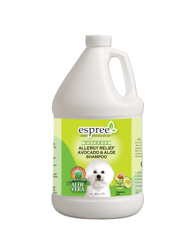 

Шампунь для чувствительной кожи с маслом авокадо и алое вера Allergy Relief Avocado & Aloe Dog Shampoo 3,79 л Espree BGL-ES-20