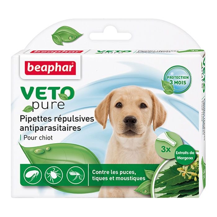 

Капли антипаразитарные на холку для щенков VETO Pure Bio Spot On упаковка 3 пипетки Beaphar BGL-BF-153