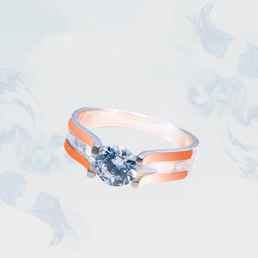 

Кольцо из серебра с золотыми вставками SilverUA модель 171/1 (размер 22)