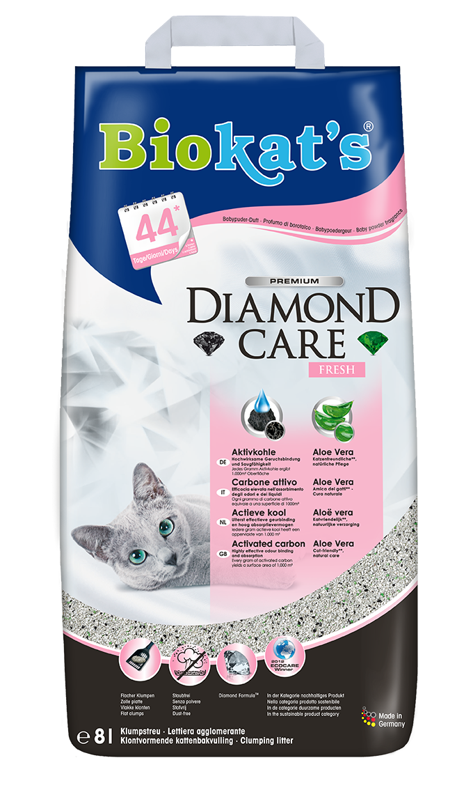 

Diamond Care fresh Даймонд фреш комкующийся наполнитель 8 л Biokats BGL-BK-07