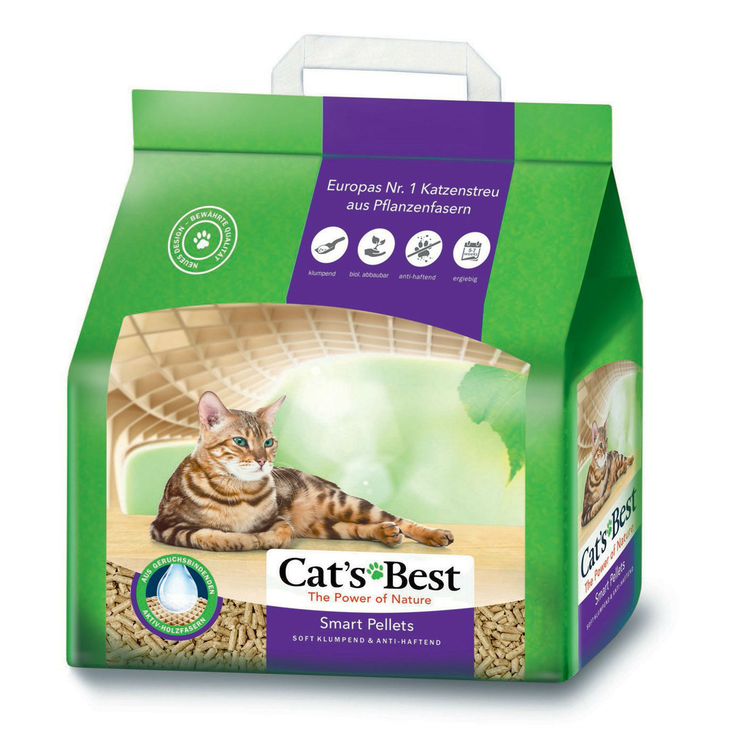 

Комкующийся древесный наполнитель Cats Best SMART Pellets 20 литров-10 кг JRS BGL-JR-03