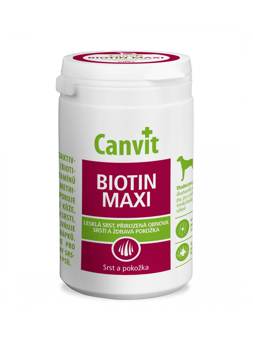 

"Biotin Maxi for dogs" Таблетки для идеальной шерсти у всех собак весом более 25 кг: длинношерстных, с белой шерстью, в период линьки ± 166 тбл. Canvit BGL-CT-10