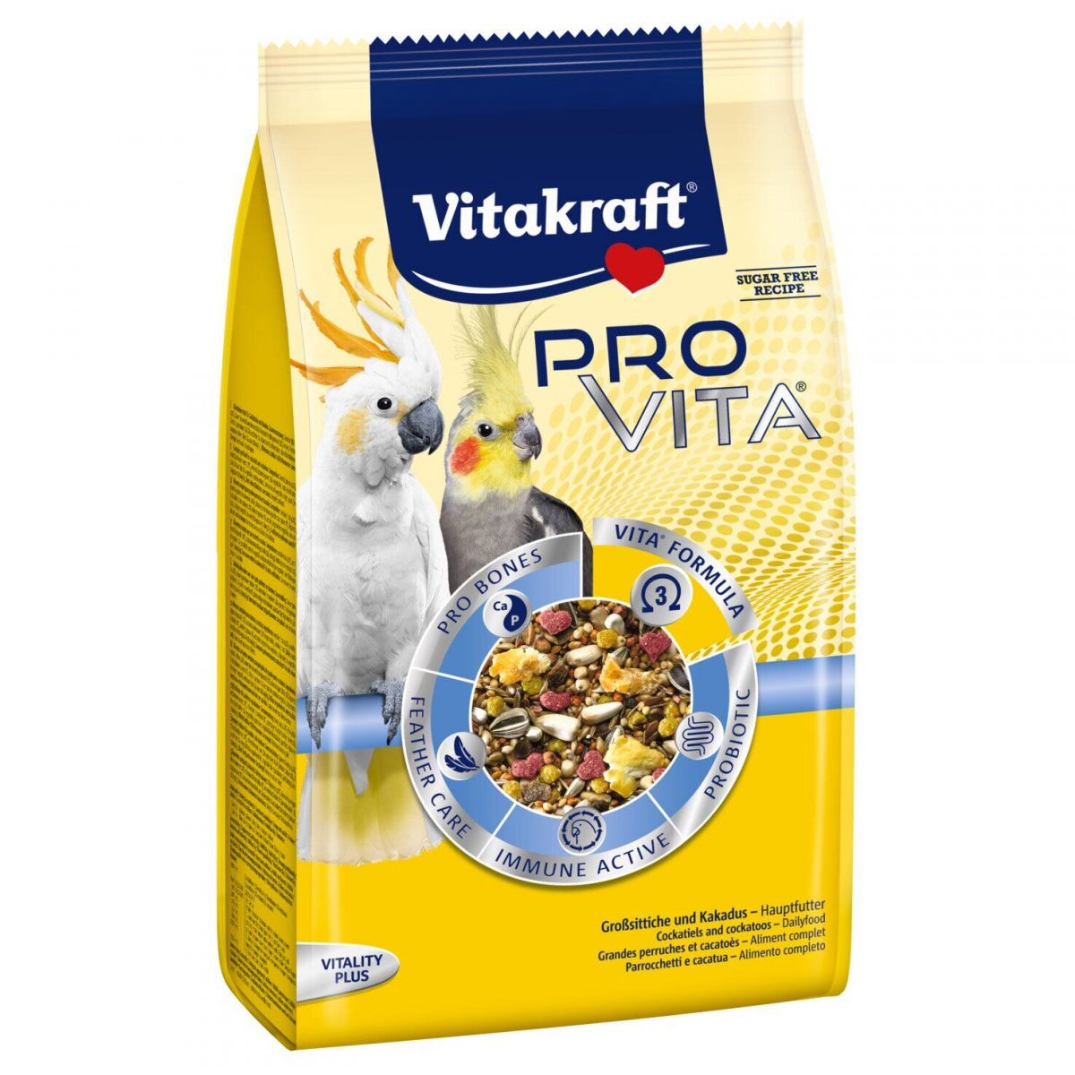 

Корм для средних попугаев с пробиотиком Vitakraft Pro Vita Cockaties & Cockatoos 750 г BGL-VK-39