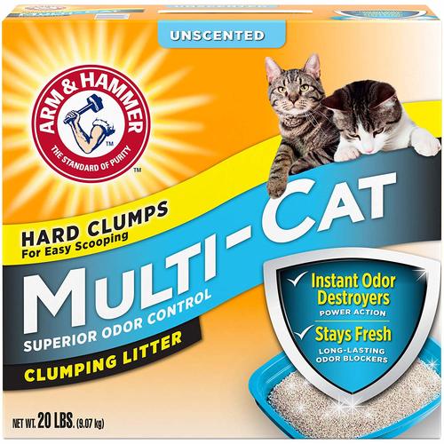 

Комкующийся наполнитель для нескольких кошек без аромата ARM & HAMMER™ Multi-Cat Strength Clumping Litter, Unscented 12 кг Arm&Hammer BGL-AR-20