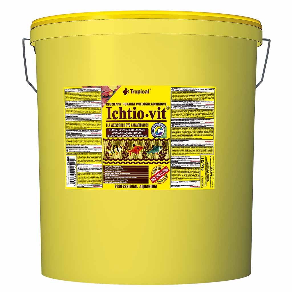

Сухой корм для всех видов аквариумных рыб в хлопьях Ichtio-vit TROPICAL 21 л - 4 кг Tropical BGL-TL-76