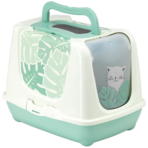 

Закрытый туалет для котов Moderna Trendy Cat Eden c угольным фильтром и совком, дизайн Эдем 50х39,08х38,91 см Moderna BGL-MD-372