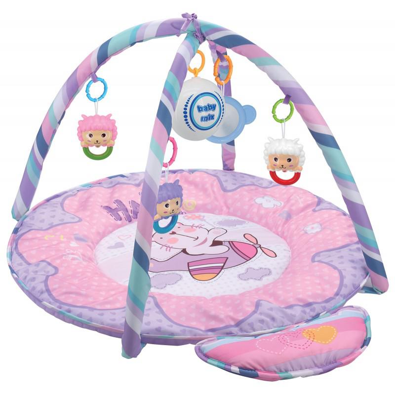 

Коврик развивающий музыкальный с игрушками Baby Mix Мишка, разноцветный (HS-789-13A)
