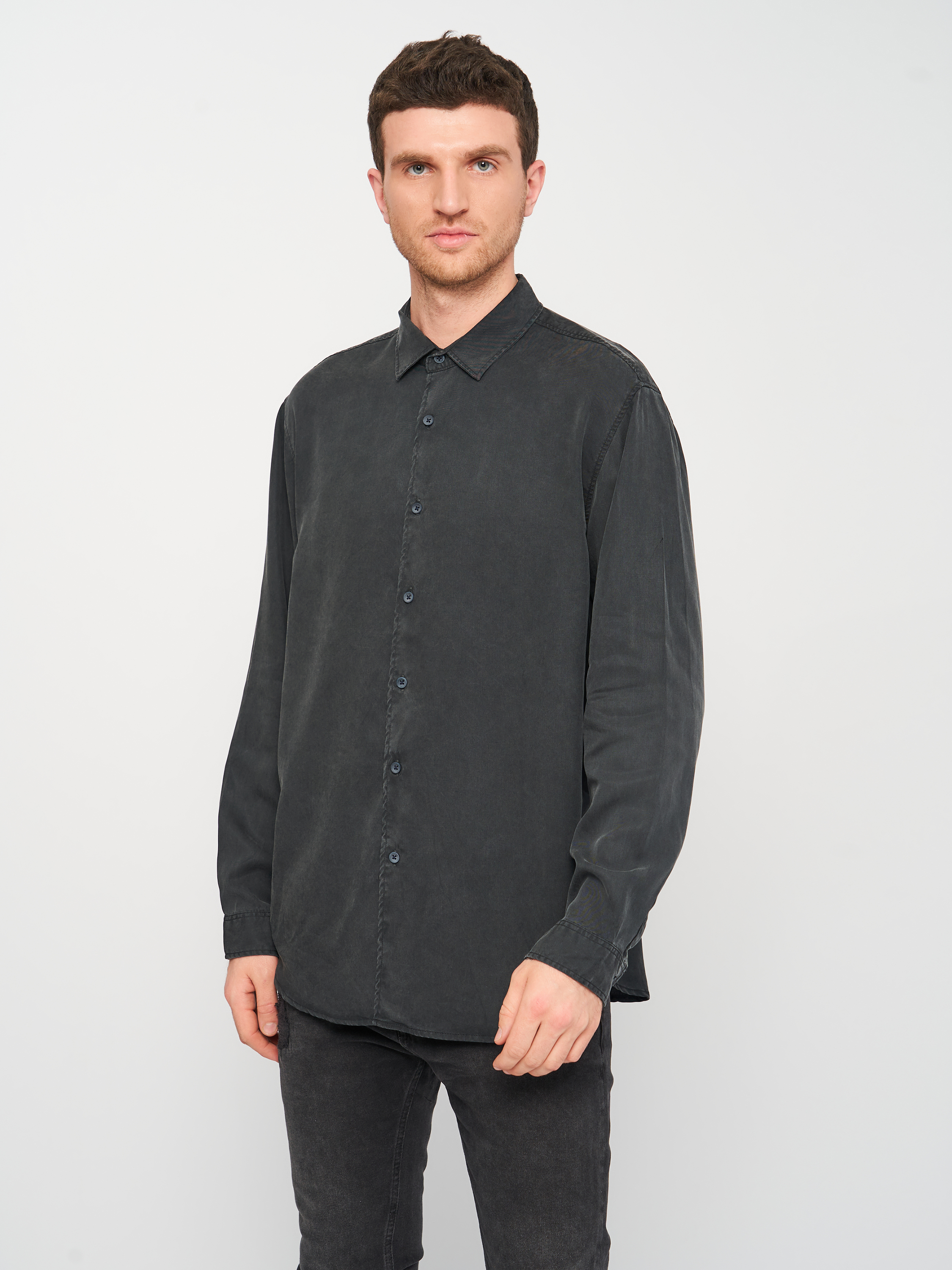 

Рубашка Pull & Bear 5470/710/800  Графит, Рубашка Pull & Bear 5470/710/800 L Графит
