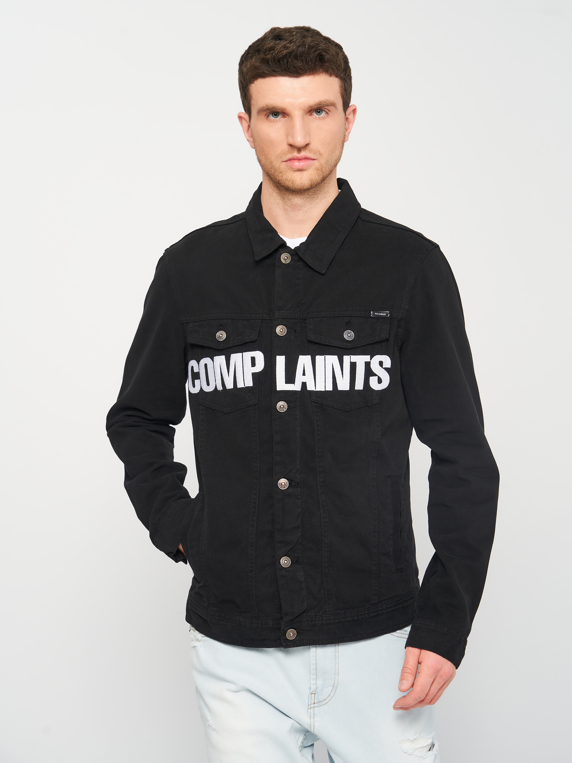 

Джинсовая куртка Pull & Bear 5714/536  Черная джинс, Джинсовая куртка Pull & Bear 5714/536 L Черная джинс