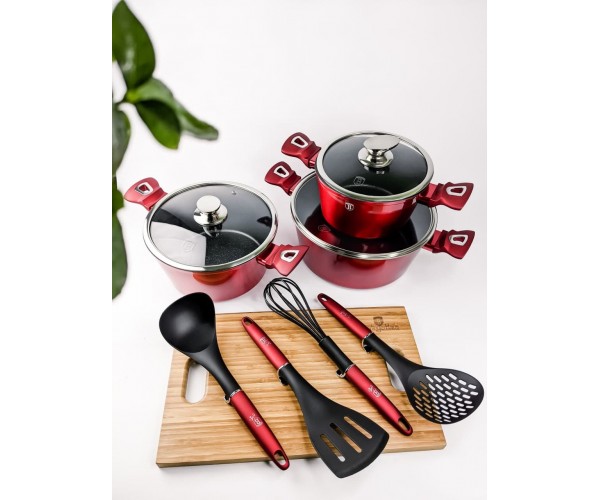 

Набор посуды 10 предметов Berlinger Haus Metallic Line Burgundy Edition BH-6150