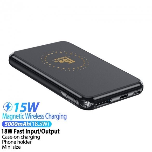 

Павербанк Remax Mini Wireless Charger 5000mAh Black