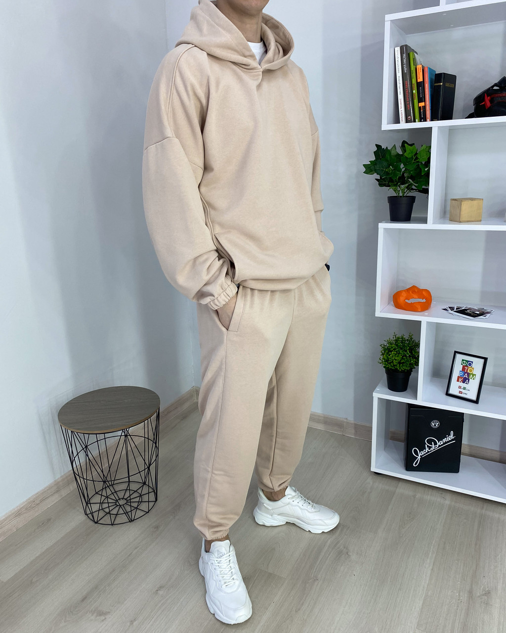 

Спортивный костюм мужской бежевый сезон весна осень Оверсайз oversize ТУР, Спортивный костюм мужской бежевый сезон весна осень Оверсайз oversize ТУР XL