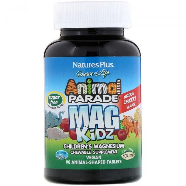 

Магний для детей Nature's Plus Animal Parade MagKidz для мозга и нервной системы вишневый вкус 90 таблеток в форме животных (269744)