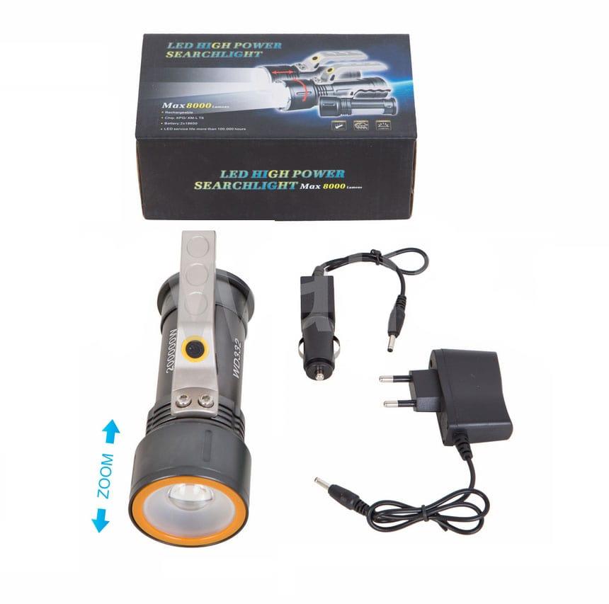 

Фонарик Rablex металлический, zoom + габаритный сигнал wd215