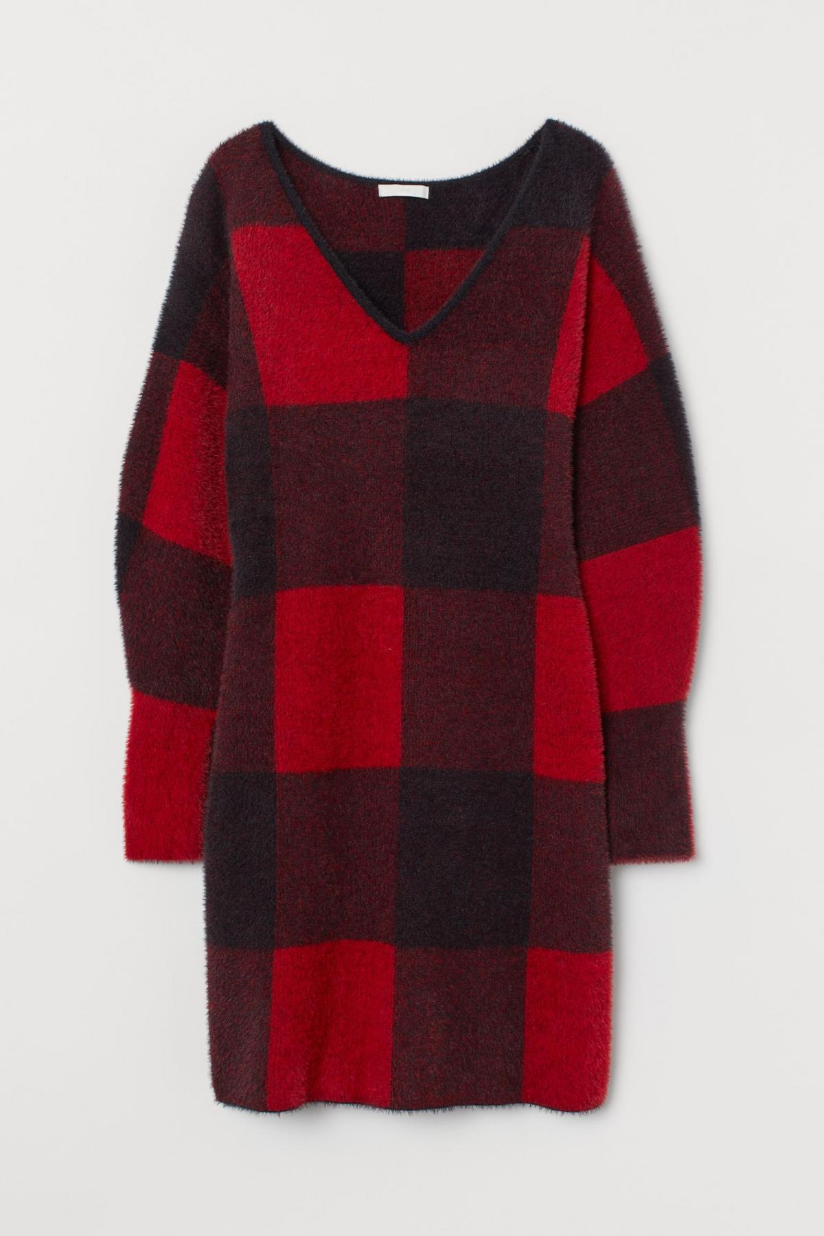 

Вязаное платье H&M  Красное, Вязаное платье H&M s Красное