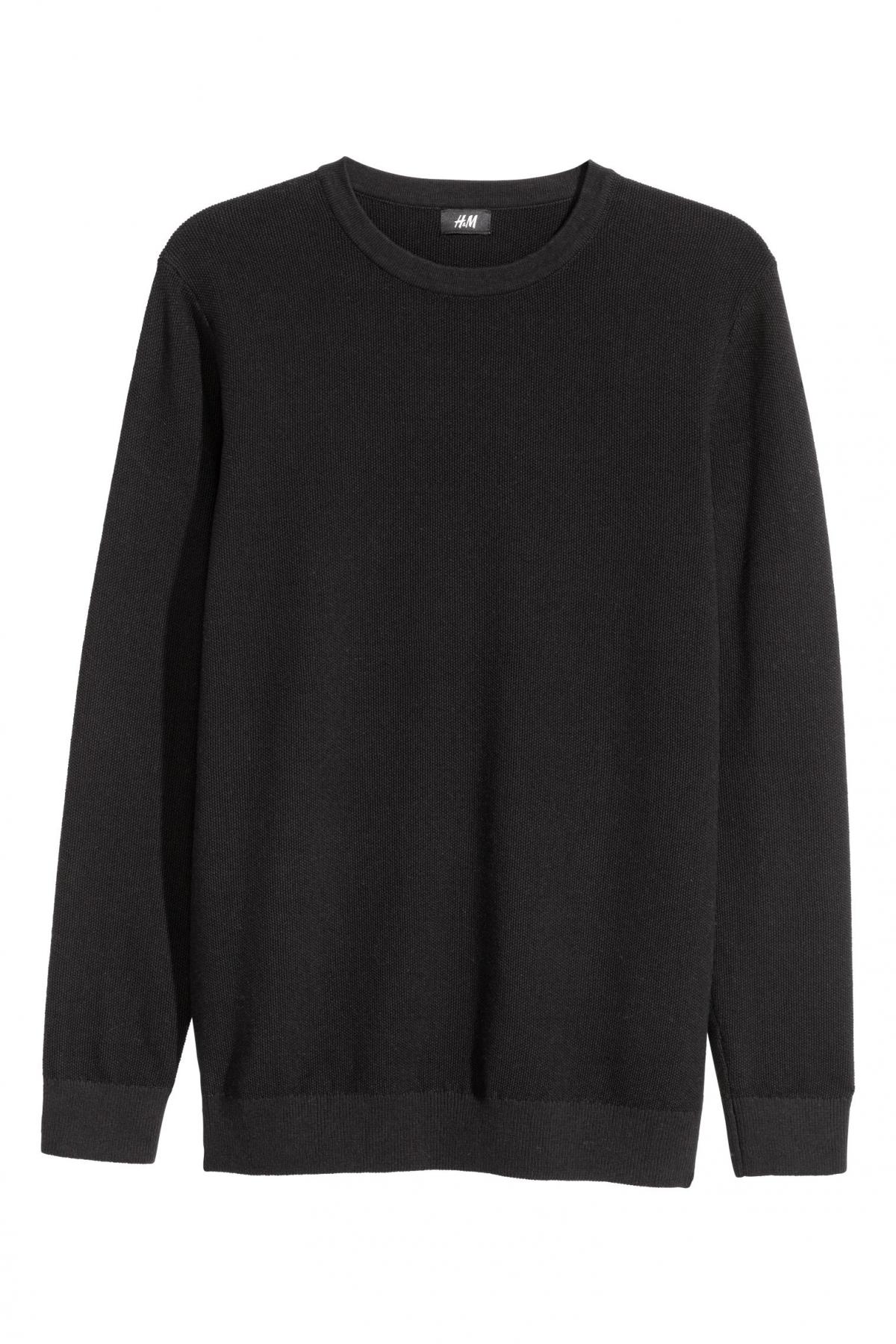

Хлопковый джемпер H&M  Черный, Хлопковый джемпер H&M s Черный