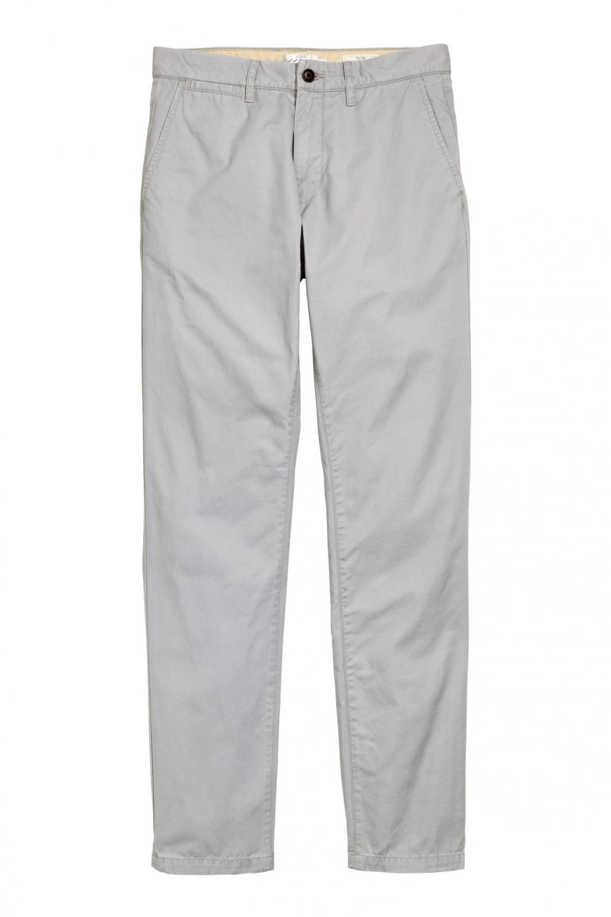 

Чиносы Slim fit H&M  Серые, Чиносы Slim fit H&M 30 Серые