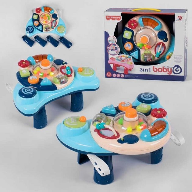 

Игровой центр 898-2100 3в1, пищалка, трещотка, свет, звук Игровой набор