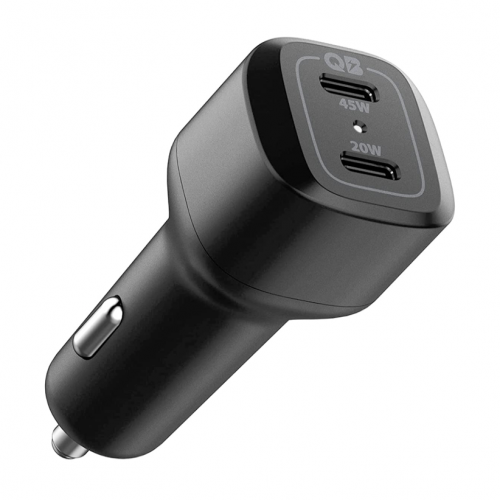 

Автомобильное зарядное устройство Spigen PC2000 PowerArc 2-Port Car Charger PD65W/QC3.0 Black