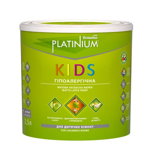 

Краска для детской комнаты Platinium Kids Sniezka 2.5 л (11876452)
