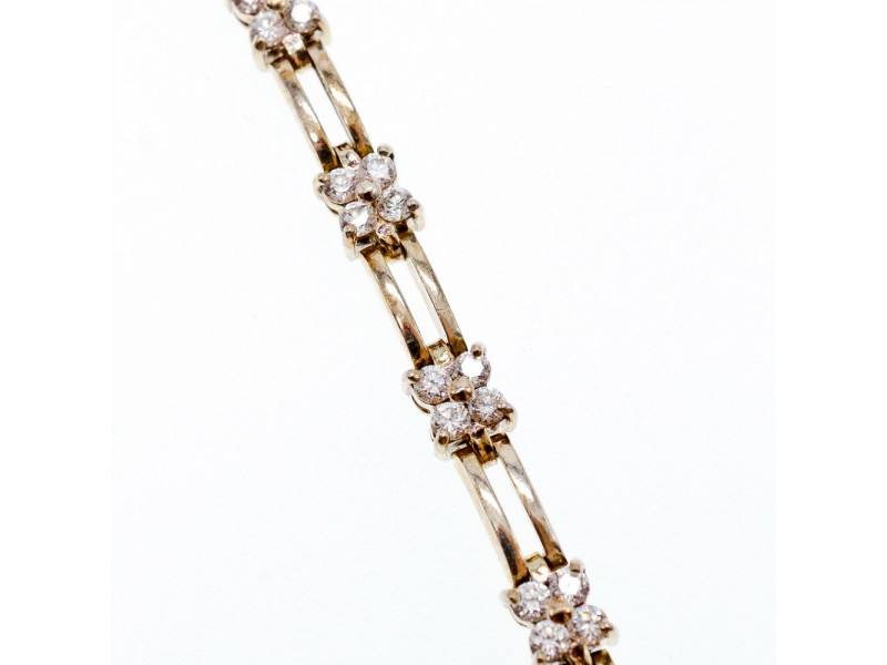 

Серебряный браслет с фианитами 925 проба *Цветы* Sky Jewelry 001774