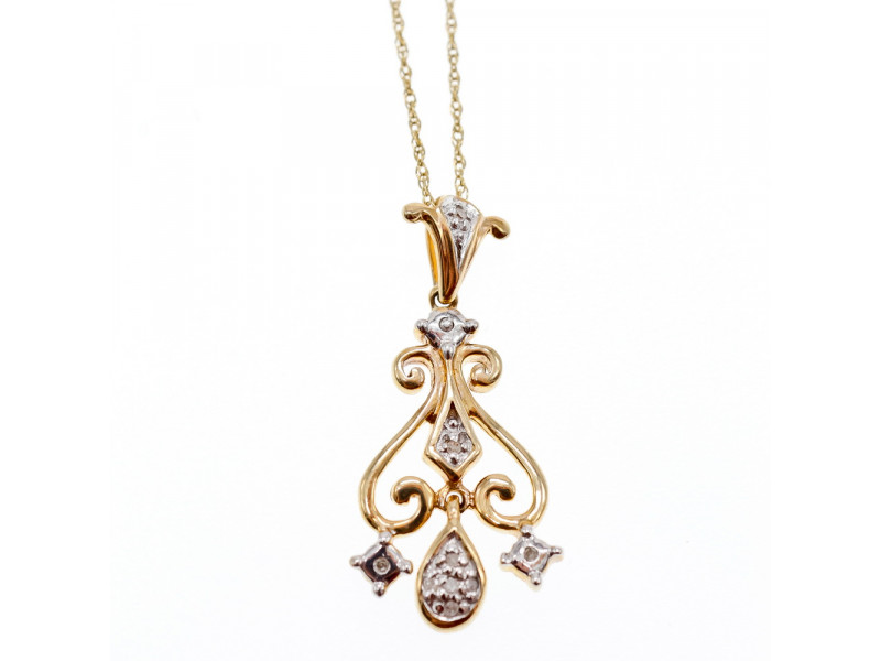 

Золотая цепочка с кулоном бриллиант Шедевр Натуральный Sky Jewelry 002855