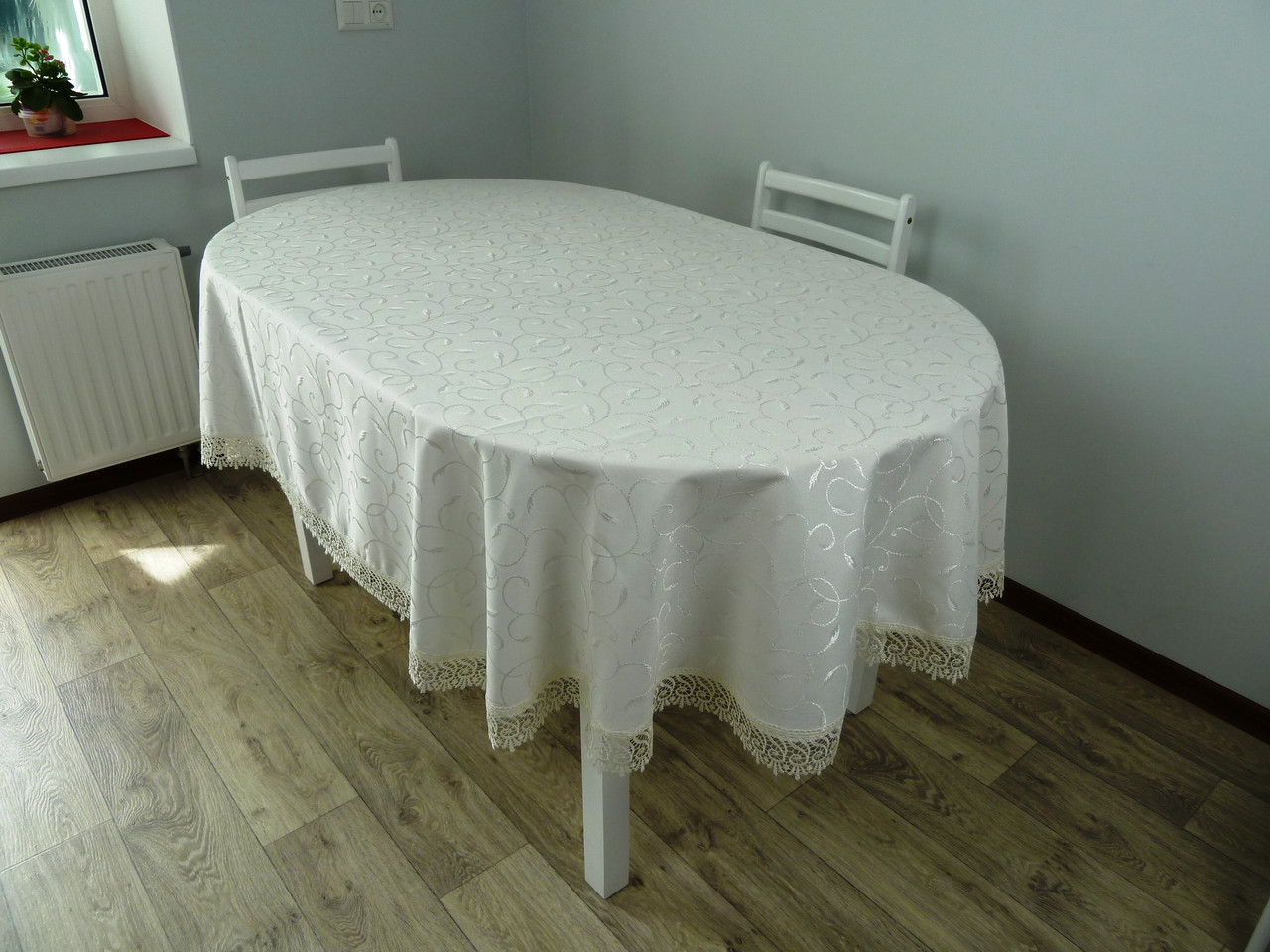 

Скатерть CARDION овальная Citir 160*220 см кремовая, petal