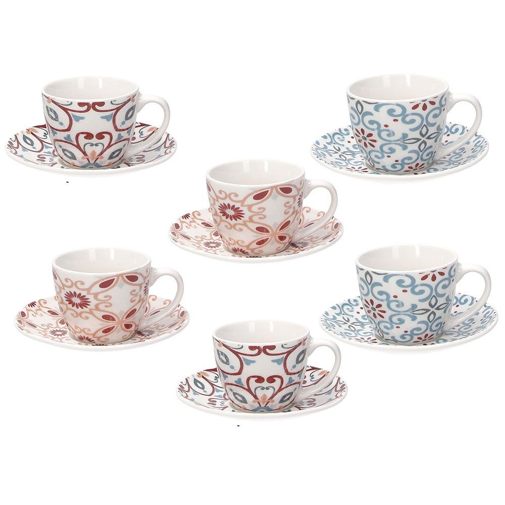 

Кофейный сервиз Tognana Iris Ribeira, 80 мл, 6 персон, фарфор, разные цвета