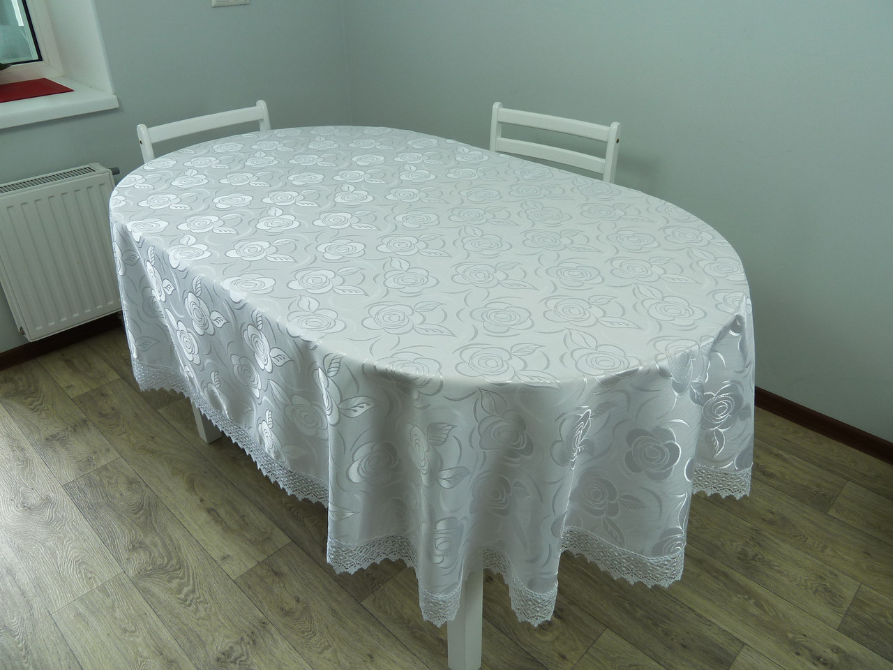 

Скатерть CARDION овальная Bella 160*220 см белая
