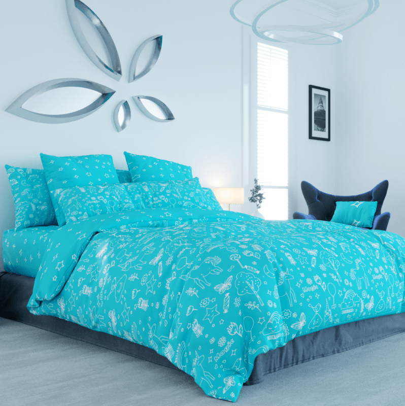 

Постельное белье бязь ТЕП 300 Unicorn blue Семейный