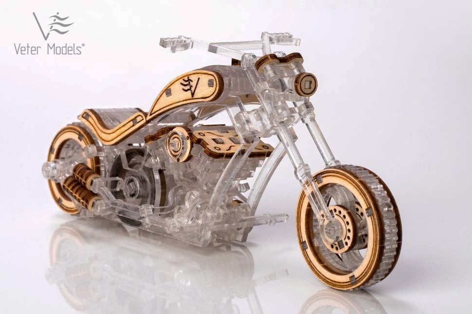 

Механический 3D пазл Veter Models Чоппер-V1 (211 деталей)