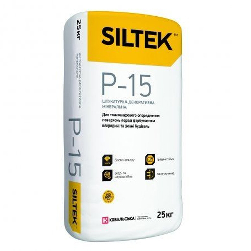 

Штукатурка минеральная декоративная Siltek P-15 короед 2,0мм 25кг