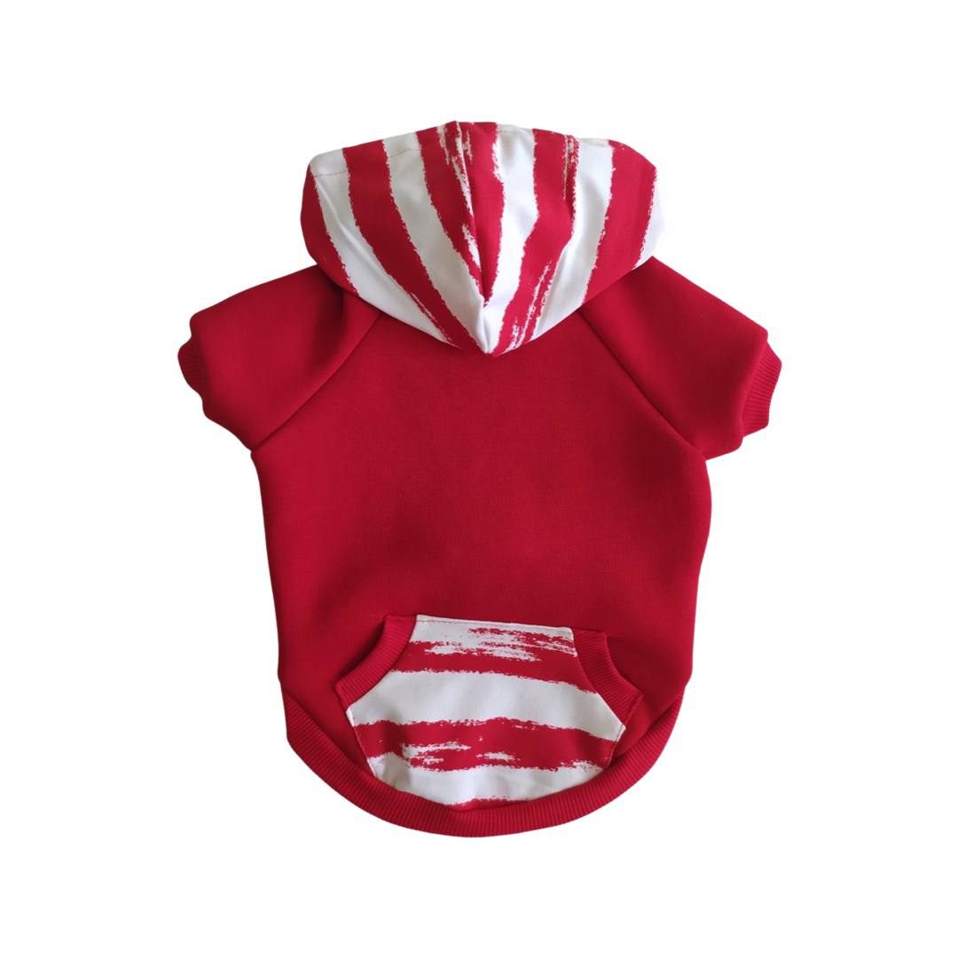 

Утеплена трикотажна кофта для собаки червона в смужку Mr.Snoopy 7400 2XL