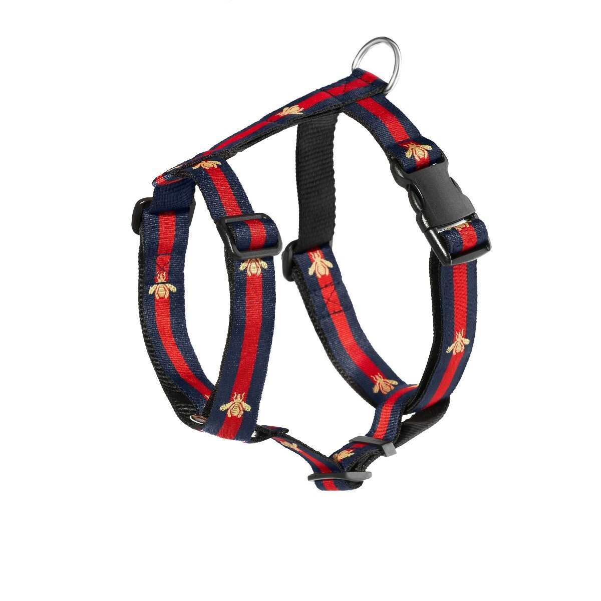 

Шлея для собаки Н-подібна "Gucci" синьо-червона (2 фастекси) Mr.Snoopy 3082 Розмір XL Classic