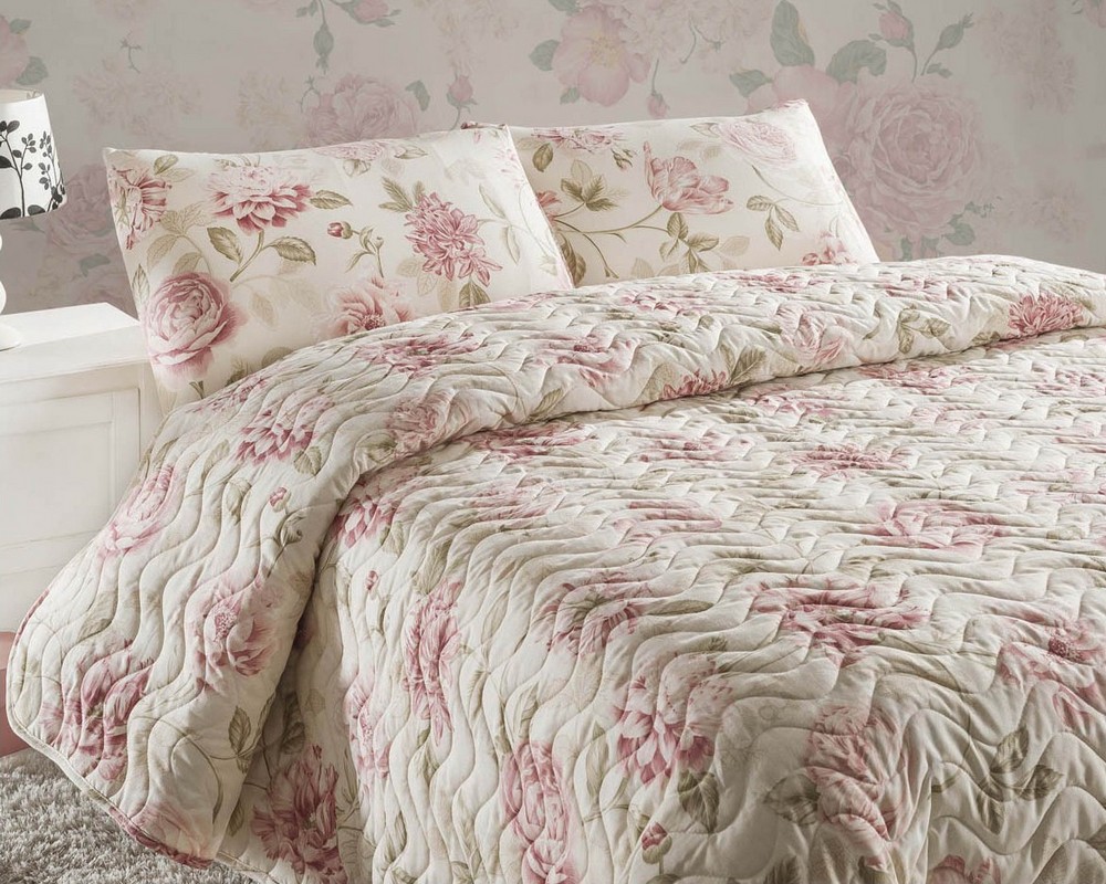 

Покрывало стеганое Eponj Home Care Pembe 160х220 с наволочкой 50х70