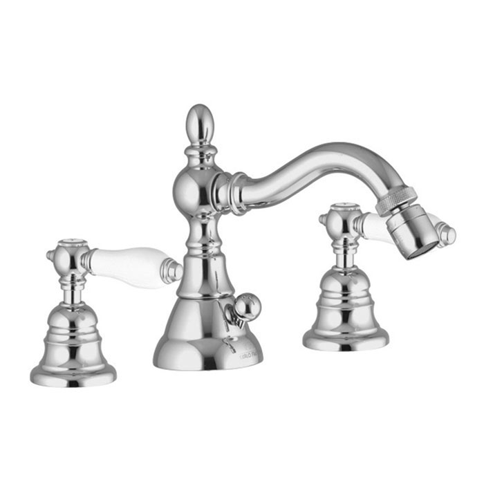 

Fima Carlo F5402CR HEREND Змішувач для біде на 3 отвори з поворотним носиком, хром Fima ІТАЛІЯ