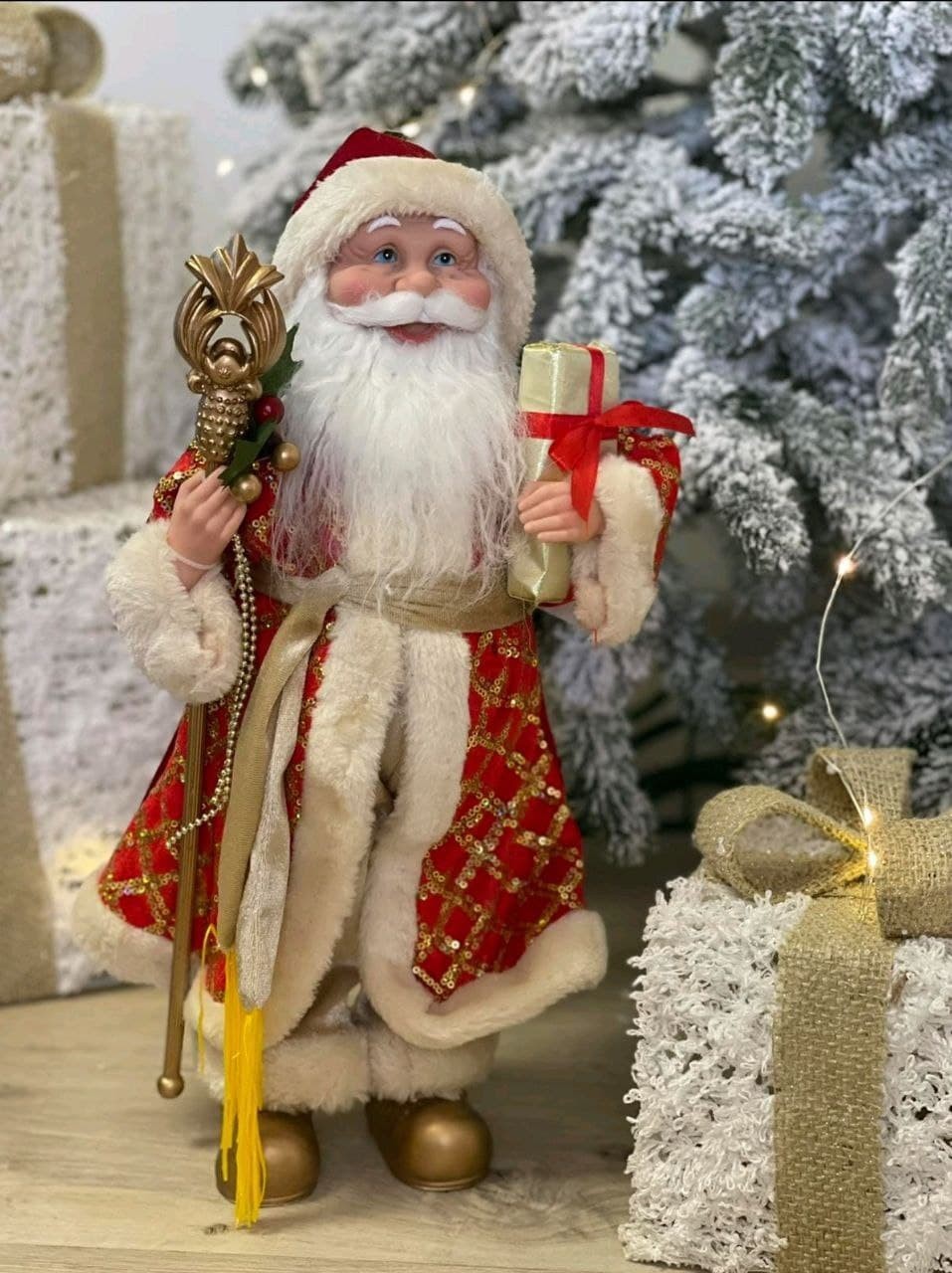 

Новогодняя фигурка для декора Санта Клаус 46 см
